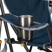 GCI Outdoor Kickback Rocker Low Profile Rocking Camp Chair, Heathered Indigo