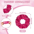 thumbnail image 2 of Lsupdaol 24 Pieces Shiny Metallic Scrunchie Solid Scrunchies Hair Ties Hair Elastics Accessories Elastic Band for Women Gym Dance Cheerleading Softball Volleyball Baseball Team(Pink), 2 of 7