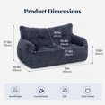 thumbnail image 5 of PamapicLife 61"W Bean Bag Chair Blue Large Foam Filled and Plush Corduroy Indoor Sofa, 5 of 8