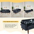 thumbnail image 3 of Sofa Bed, Convertible Memory Foam Futon Couch, Adjustable Sleeper Sofa Bed for Living Room, Black, 3 of 7