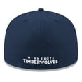 thumbnail image 4 of Men's New Era  White/Navy Minnesota Timberwolves 2025 NBA Tip Off Split Panel 59FIFTY Fitted Hat, 4 of 5