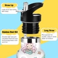 thumbnail image 3 of Kids Insulated Stainless Steel Sports Water Bottle 600ml (20oz) Cute Mermaid Pattern, 3 of 6