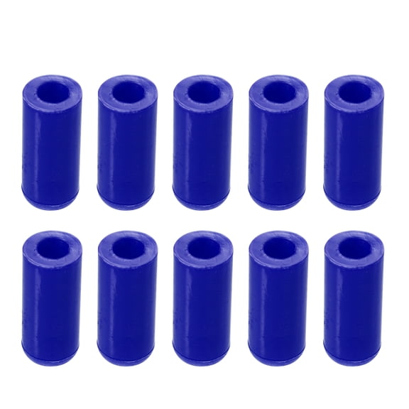 Unique Bargains 10 Pcs 4mm 0.16" Silicone Hose Cap Intake Vacuum Hose Tube End Plug for Car Blue