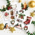 thumbnail image 5 of 12 Sheets Christmas Rub on Transfers for Crafts and Furniture Vintage Christmas Santa and Tree Xmas Rub on Transfer Stickers Winter Decals for DIY Craft Home Window Decor 5.5x5.5 Inch, 5 of 8