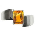 thumbnail image 2 of Tommaso Design� Emerald Octagon Cut 8x6mm Genuine Citrine Ring, 2 of 9