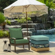 ARDEN Outdoor Deep Seat Cushion Set, 22 x 24, Water Repellent, Fade Resistant 22 x 24, Moss Green Leala
