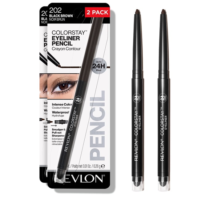 Lápiz delineador de ojos Revlon ColorStay Waterproof 202 Black Brown