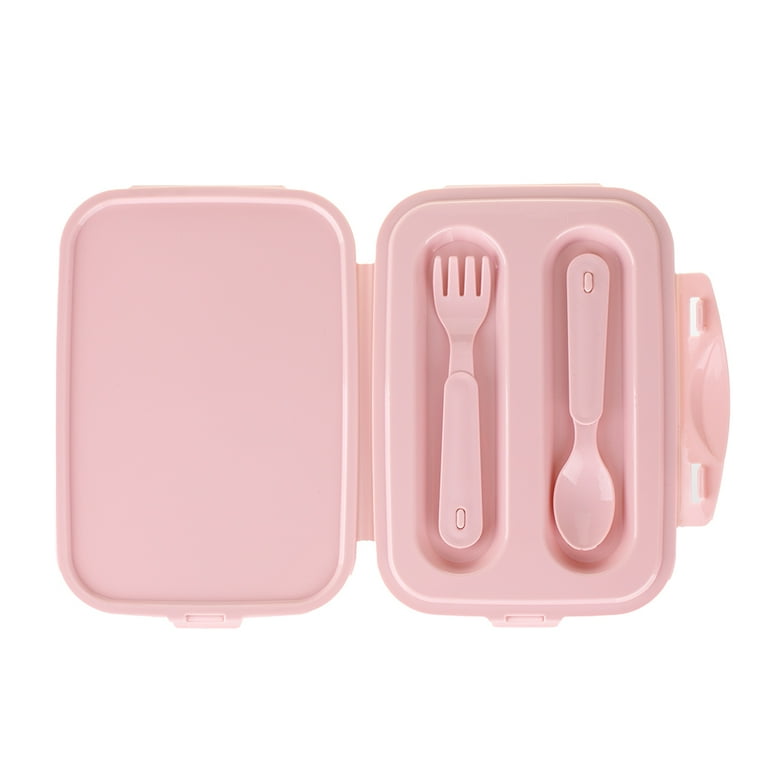 SDJMa Bento Box for Kids, 3-In-1 Small Lunch Box with Spoon & Fork &  Removable Partition, Leakproof Food Container for Preschool Kindergarten  Girls