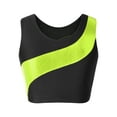 thumbnail image 2 of inhzoy Kids Girls Gymnastic Crop Top Shiny Metallic Sleeveless Dance Tank Shirts Activewear,Sizes 6-16 Fluorescent Green 14, 2 of 7