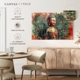 thumbnail image 5 of Elephant Stock Awakened Buddha Wall Art - Horizontal Canvas Wall Art - Living Room Wall Decor - People Canvas - Blue And Teal Decor - 45" x 30", 5 of 8