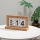 thumbnail image 1 of Calendario de escritorio de madera, rotafolio, página giratoria, calendario reutilizable para el hogar, adorno, Color madera, 1 of 8
