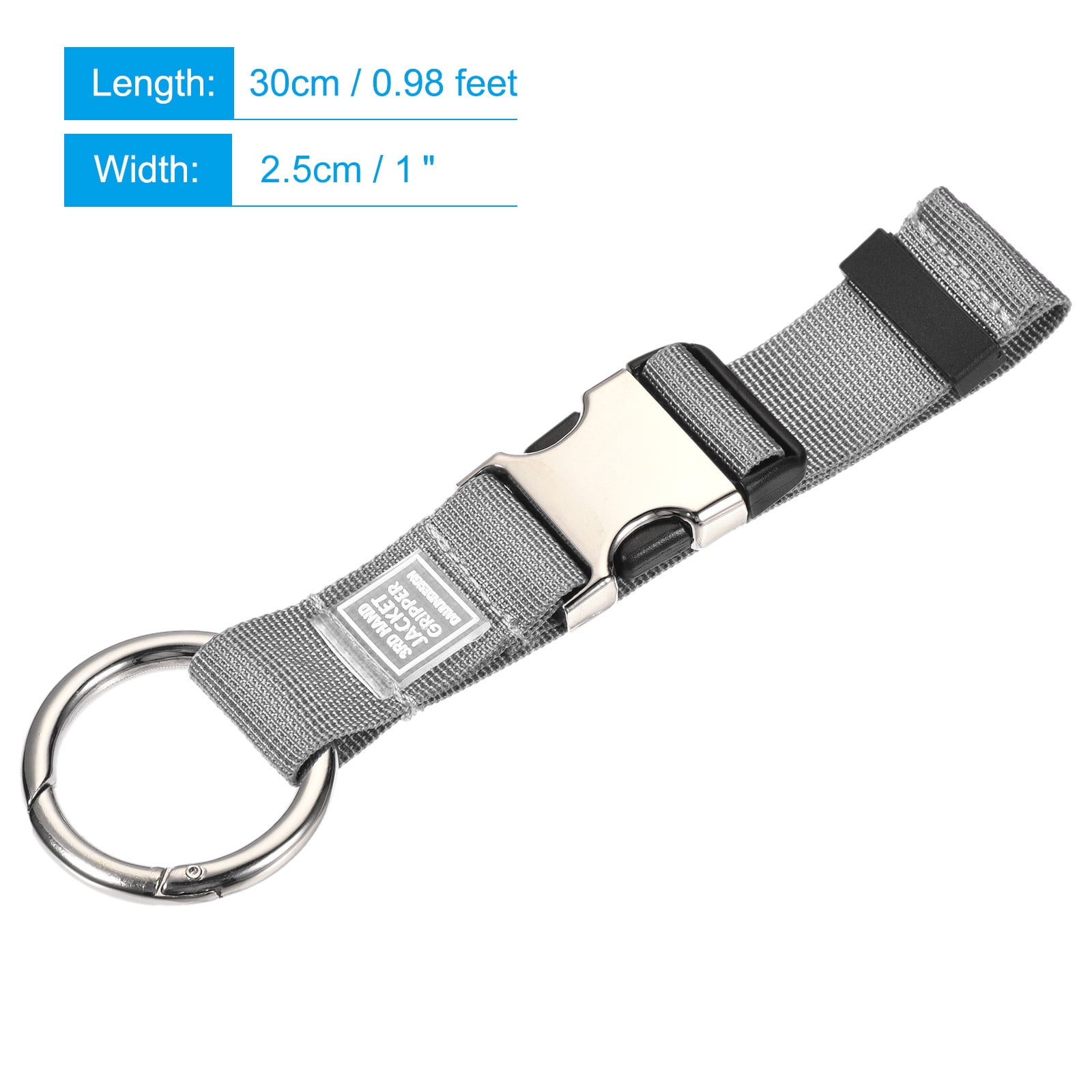 Unique Bargains Luggage Straps Jacket Holder Suitcase Belt Carry Clip Gray