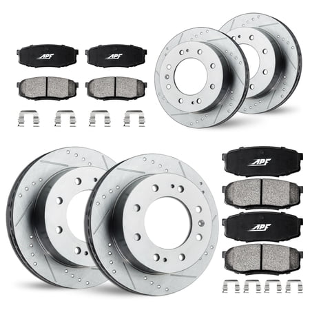 APF Full Brake Kit Rotors and Pads for Chevrolet Express 3500 2014-2020