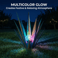 thumbnail image 5 of Lumiartisan Metal Agave Sculpture 35cm/13.8" Multicolor Solar Light Outdoor Decor, 5 of 9