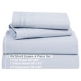 thumbnail image 2 of KriKac RV Short Queen Sheet Set - 4 Piece Bed Sheets for RV Short Queen Size Bed, Deep Pocket, Hotel Luxury, Extra Soft, Breathable and Cooling, Ice Blue RV Short Queen Size Sheets, 2 of 9