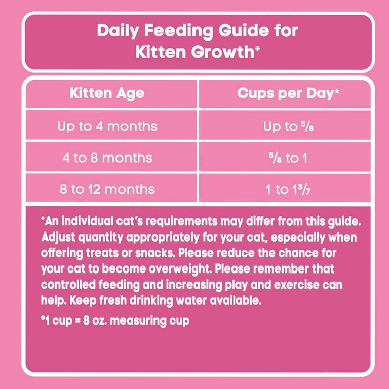 Chart When Do I Start Feeding My Kitten Cat Food Chart When Can I