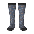 thumbnail image 2 of Lsque Squirrel And Snowflakes Printed Crew Socks Men's Women's LightWeight Thin Casual Calf Socks ,Knee High Socks,Cotton Socks, 2 of 9
