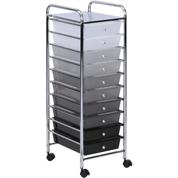 Honey-Can-Do 10 Drawer Cart Shaded CRT-05255 Assorted