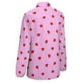 thumbnail image 5 of Red Strawberry Love Pattern Polka Dots Long Sleeve Blouse Woman Streetwear Casual Shirts Summer Oversize Woman Streetwear Clothing Birthday Present, 5 of 7