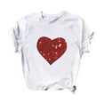 thumbnail image 4 of YanHoo Valentine Day Tops Womens Valentines Tee Shirts Short Sleeve Crewneck Tops Pullover T Shirts Casual Graphic Tee Valentines Women Valentines Gifts 2025, 4 of 6