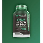 HerbTonics Raw Apple Cider Vinegar Capsules 1500mg - 120 Vegetarian Capsules