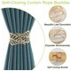 thumbnail image 4 of (Dorado) Abrazaderas para cortinas, 2 piezas de hebillas de metal creativas para cortinas, clip decorativo para cortinas con hojas huecas, accesorio decorativo para ventanas para el hogar y la oficina, 4 of 5