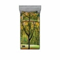 thumbnail image 2 of Ambesonne Fall Fitted Sheet & Pillow Sham Set, Autumn Park Leaves Nature, Queen, Green Yellow, 2 of 3