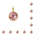 thumbnail image 1 of Qarigey Cuentas de aleación de diamantes de imitación de piedra natal joyería DIY favorece colgante cumpleaños rosado 10Conjunto, 1 of 6