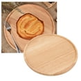 thumbnail image 4 of Pizza Stone, Round Pizza Tray Thick Rubber Wood Fruit Cutting Board For Kitchen Baking Tools, 4 of 8
