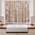 thumbnail image 2 of Ambesonne Seashell Kitchen Curtains, Hand Drawn Shells, 55"x45", Pale Brown White, 2 of 3