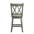 thumbnail image 4 of Weston Home Sheena Double X Back 24-inch Counter Height Wood Swivel Stool, Antique Sage, 4 of 6