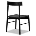 thumbnail image 4 of Poly and Bark Poly & Bark Hamm Dining Chair - Solid Wood with Woven Seat Pitch Black, 4 of 5