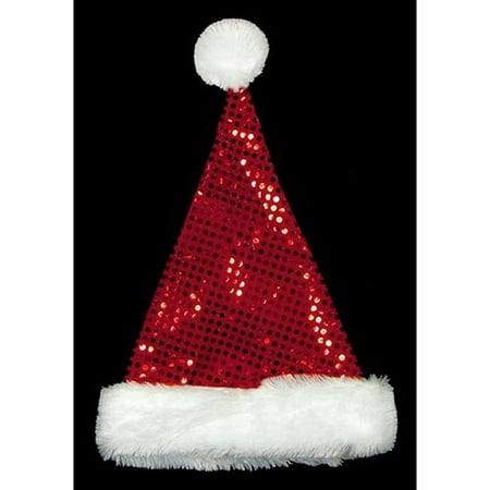Northlight Seasonal Sparkling Metallic Sequin Glitter Christmas Santa Hat