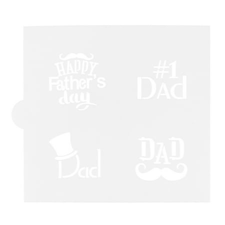 

1pc Father s Day Cookie Biscuit Templates Cookie Stencil Baking Supplies (White)