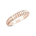 thumbnail image 3 of AFFY 14K Rose Gold Over Sterling Silver Vintage Dome Eternity Band Ring Jewelry For Gifts Ring Size-4.5, 3 of 5
