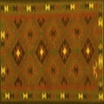 thumbnail image 1 of Ahgly Company Indoor Square Southwestern Yellow Country Area Rugs, 8' Square, 1 of 4