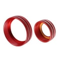 thumbnail image 5 of Front Car AC Media Tune Knob Cover Ring Fit for VW Golf Aluminum Alloy Red 5 Pcs, 5 of 6