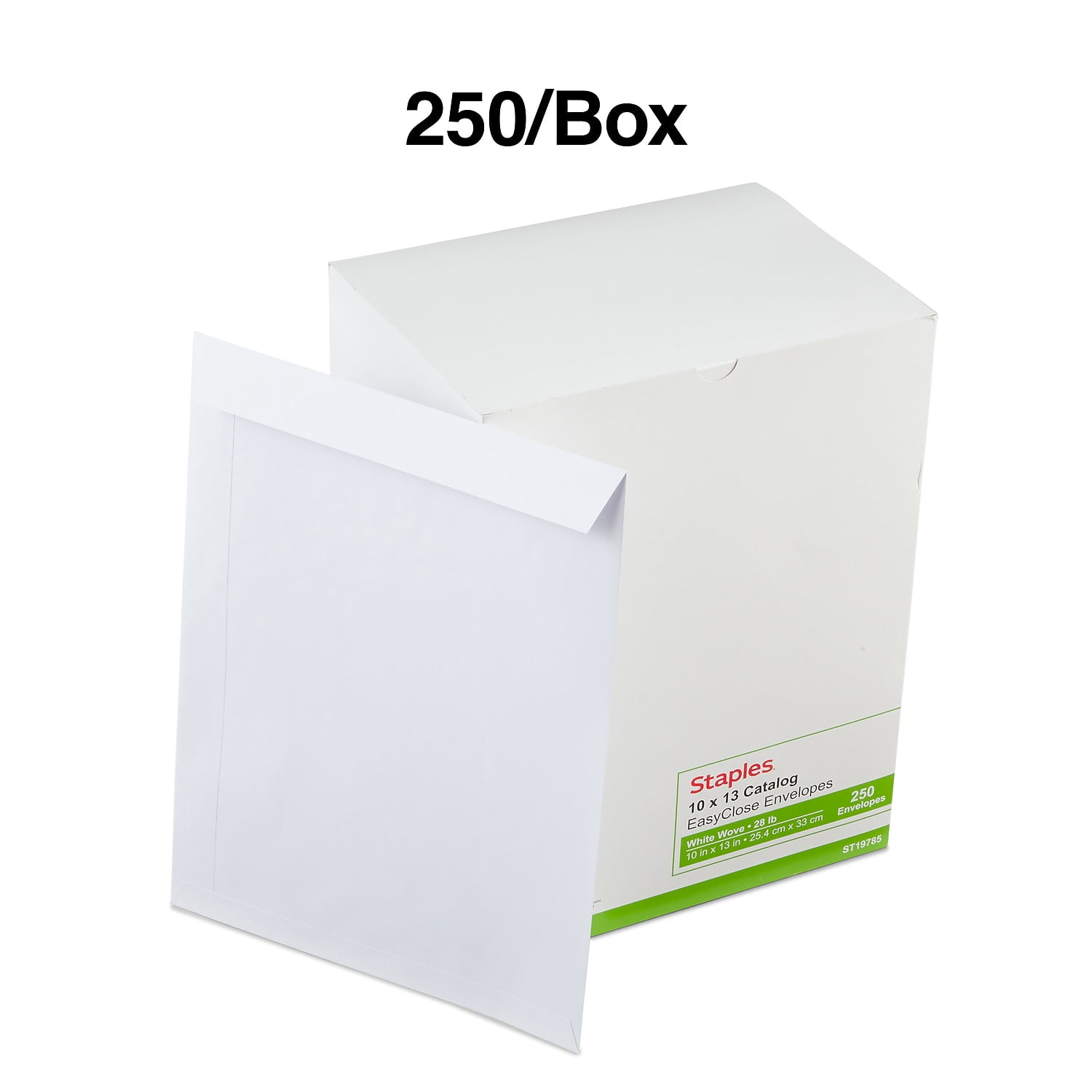 Staples EasyClose Catalog Envelopes 10"L x 13"H White 250/Box (SPL479886)