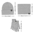 thumbnail image 6 of Naierhg 1 Set Winter Hat Scarf Gloves Set Unsiex Thick Warm Elastic Anti slip Neck Head Hands Cozy Windproof Outdoor Cycling Cap Neck Warmer Gloves Set for Winter Black, 6 of 8