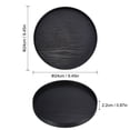 thumbnail image 2 of Unique Bargains 9' Round Wood Serving Tray Decorative Platter Home Kitchen Candle, Black, 2 of 6