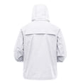 thumbnail image 4 of OIOLOYJM Jackets for Men Lightweight Outdoor Full Zip Sun Protection Rain Windbreaker Casual Hiking Running Breathable Hooded Coat White 2XL, 4 of 4