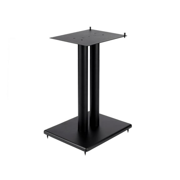 Monoprice Monolith 24in Steel Speaker Stand with Adjustable Top Plate (Each) Hold Speakers Weighing Up To 75 Pounds, Scratch‑Resistant, Perfect For Center or Bookshelf Speakers