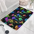 thumbnail image 3 of Colorful Mushroom Star Black Flannel Non Slip Door Rugs,Washable Door Mats Indoor,Decorative Door Mats,Dirt-Resistant and Absorbent Doormat for Entrance,Bedroom,Kitchen,Bathroom,23.5"x16", 3 of 5