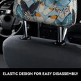 thumbnail image 3 of Uemuo Butterflys Printed 2 PCS Car All-Inclusive Headrest Cover, Headrest Protector, Soft Elastic Breathable Seat Headrest Anti-Dirty Cover Headrest Cover Protector, 3 of 6
