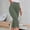 Dark Gray, variant on Capri Leggings for Women stretch tummy control high waist Pull On eith buttons on bottom Yoga Slim Pants, L