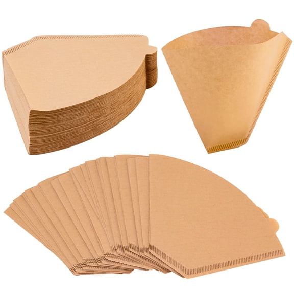 Auckpure 100 Count Coffee Filters,Premium Cone Coffee Filters 8-12 cup, Unbleached Natural Paper, Disposable Coffee Filters 4 Cone Paper for Pour Over and Drip Coffee Maker