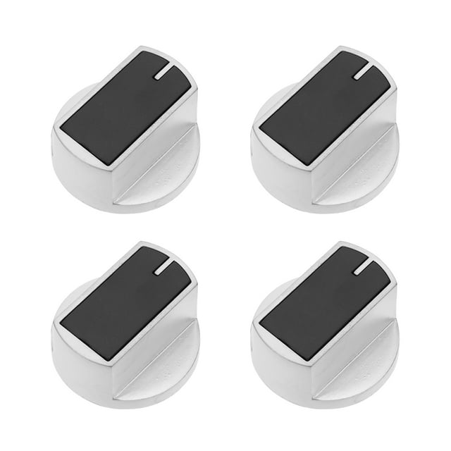 IFANLANDOR 4pcs Universal Control Knobs Zinc Alloy Temperature Control Black Kitchen Use