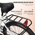 thumbnail image 3 of Marknig 26" Cruiser Bike, 1-Speed Beach & City Cruiser Bicycle for Adult Women and Men with Rear Rack, White, 3 of 11