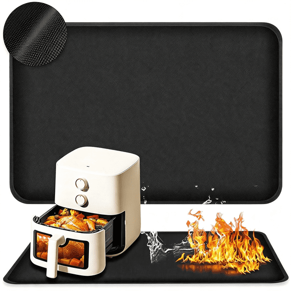 BPPEG Heat Resistant Mat for Air Fryer, Silicone Mat for Kitchen Counter | 17.5 X 13.5 in Waterproof Heat Mat, Hot Pad for Kitchen Counter, Air Fryer Accessories, Coffee Maker, Toaster and Oven