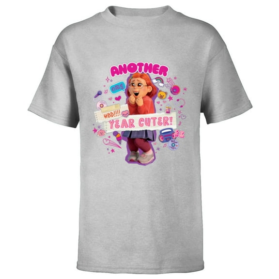 Disney and Pixar’s Turning Red Birthday Another Year Cuter - Short Sleeve T-Shirt for Kids - Customized-Athletic Heather